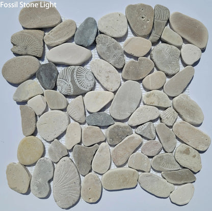 Fossil Stone Pebble Mosaic