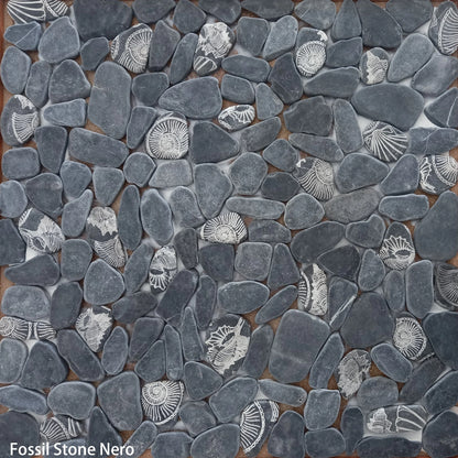 Fossil Stone Pebble Mosaic