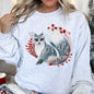 Fox, Folk Art Scandinavian Christmas Sweatshirt