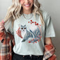 Fox, Folk Art, Scandinavian, Winter, Christmas Comfort Colors Tshirt