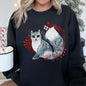 Fox, Folk Art Scandinavian Christmas Sweatshirt