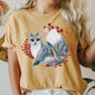 Fox, Folk Art, Scandinavian, Winter, Christmas Comfort Colors Tshirt