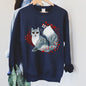 Fox, Folk Art Scandinavian Christmas Sweatshirt