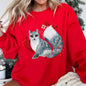 Fox, Folk Art Scandinavian Christmas Sweatshirt