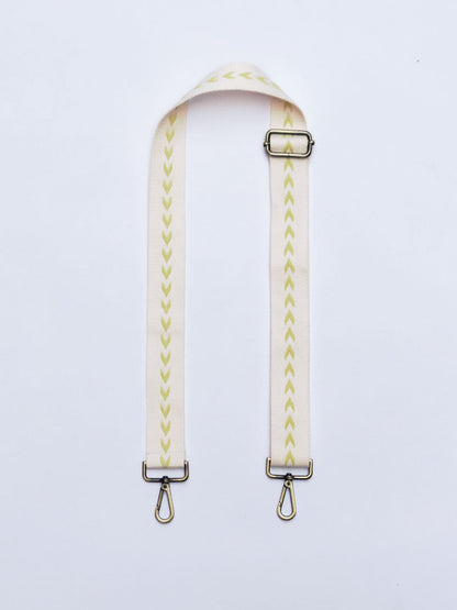 Frankie Strap in Cream & Lime