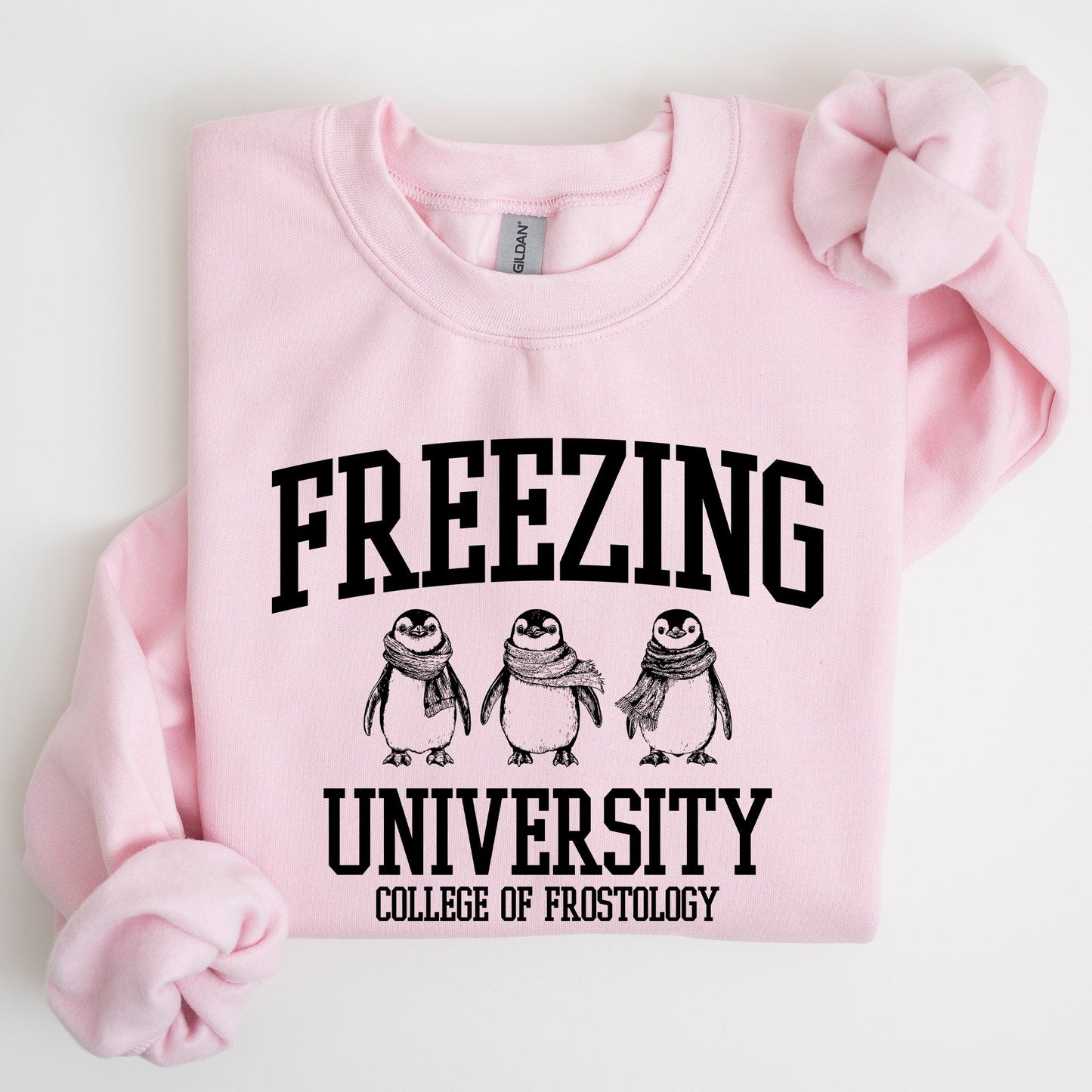 Freezing University, Funny, Penguins, Winter, Cold Sweatshirt