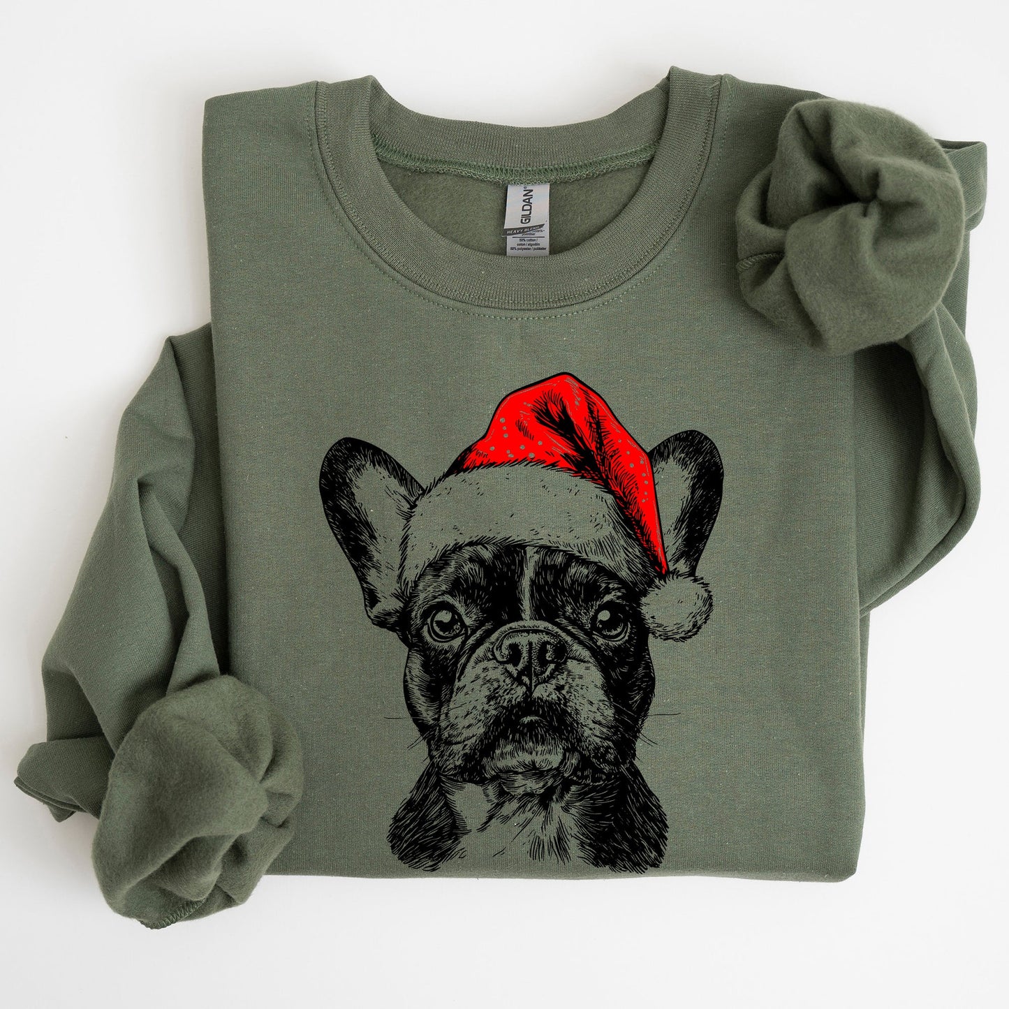Frenchie, Santa, French Bulldog, Christmas, Dog Lover, Pet Sweatshirt