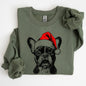 Frenchie, Santa, French Bulldog, Christmas, Dog Lover, Pet Sweatshirt