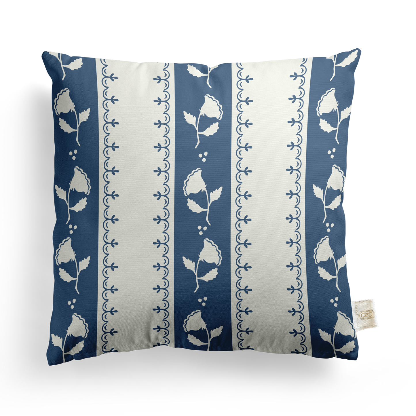 Fretwork Floral Pillow Cover | Featuring Fiesta Colorway