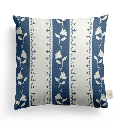 Fretwork Floral Pillow Cover | Featuring Preppy Colorway