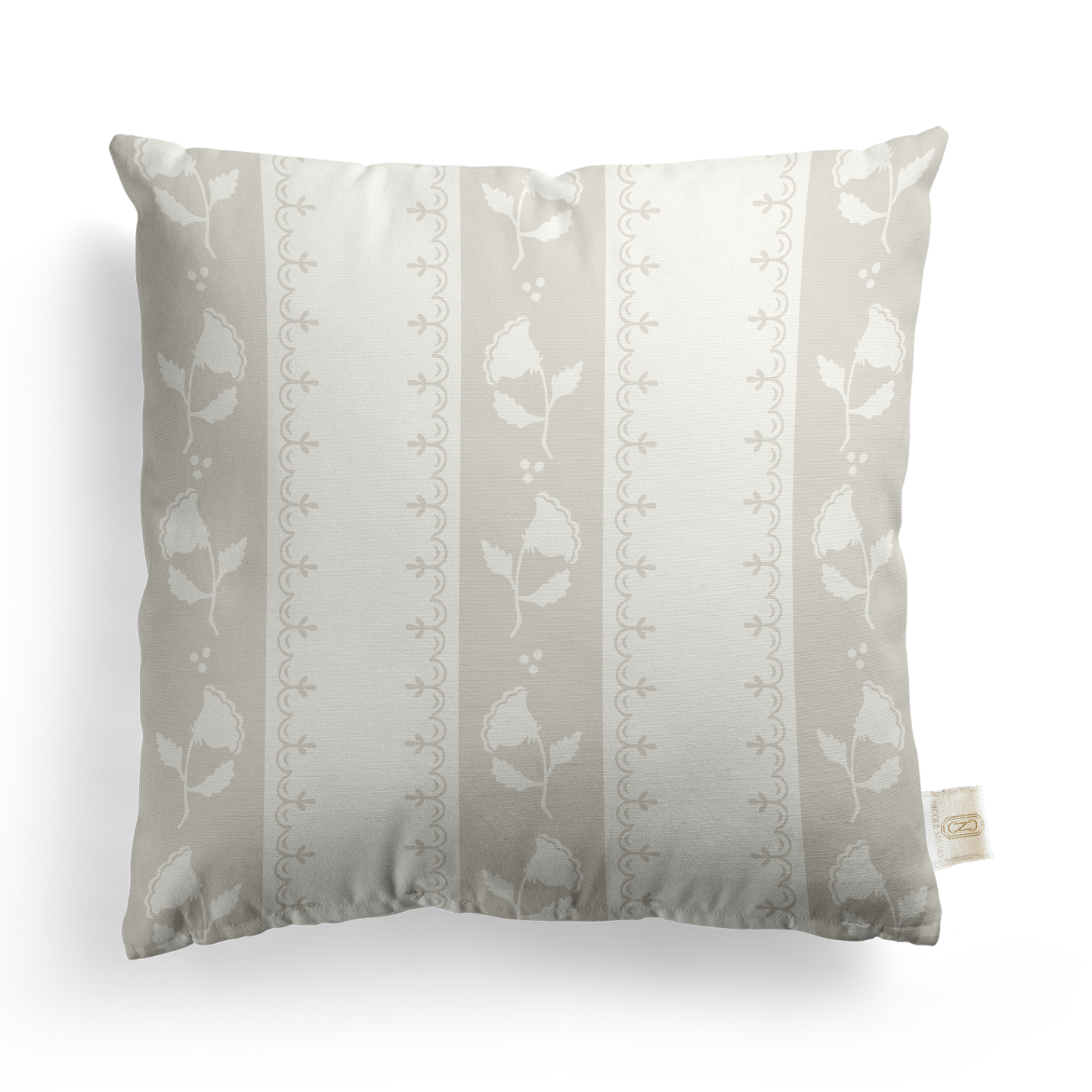 Fretwork Floral Pillow Cover | Featuring Navy Haven Colorway