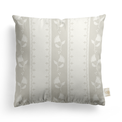 Fretwork Floral Pillow Cover | Featuring Oyster Sand Colorway