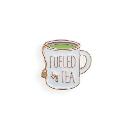 "Fueled By Tea" Teacup Enamel Pin