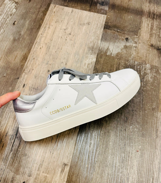 Grey Star Silver Heel Womens Star-