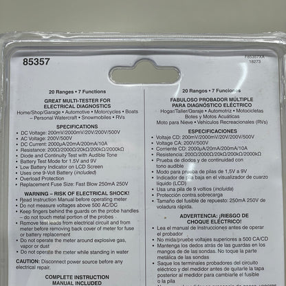 ZA@ DORMAN Digital Multimeter Tools For Electrical Diagnostics 85357 (AS-IS)