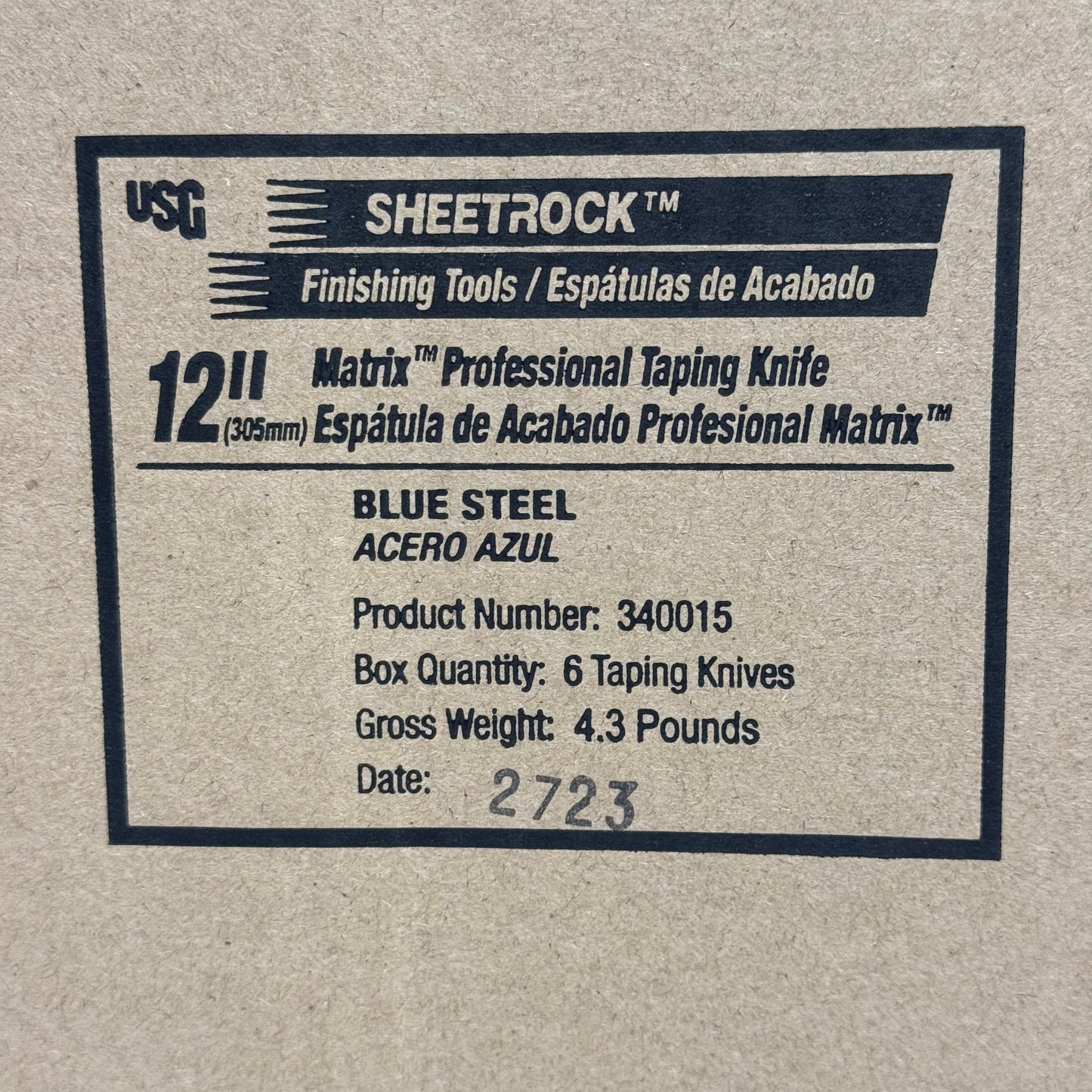 USG SHEETROCK TOOLS (2 PACK) Matrix Professional Taping Knife 12" 340015