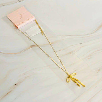 Stylist Bow Pendant Necklace