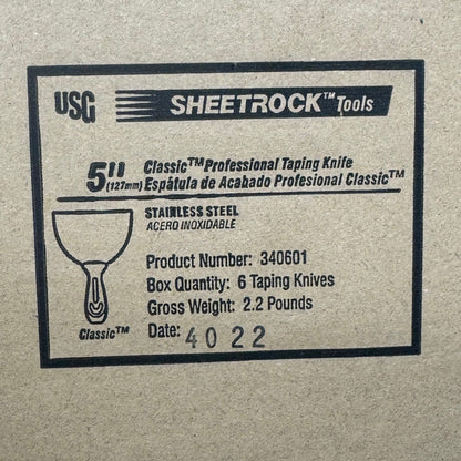 USG SHEETROCK TOOLS (2 PACK) Classic Professional Taping Knife 5" Green 340601