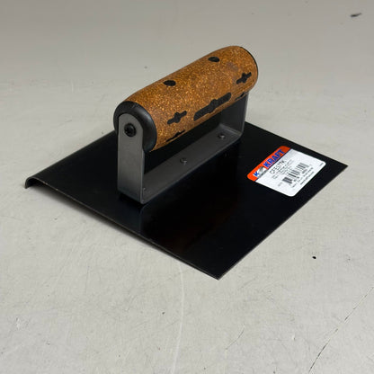 KRAFT TOOL CO Blue Steel Edger with Cork Handle 6" x 6" 1/2"R CF577K (New)