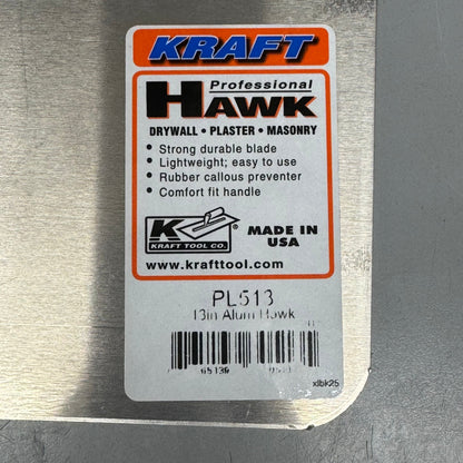 KRAFT TOOL CO. (2 PACK) Alum Hawk 13" PL513
