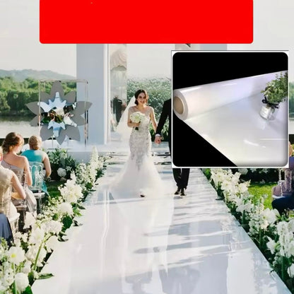 Wedding Ceremony Aisle Runner - Glossy White 47 Inch Carpet