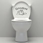 Funny Bathroom Vinyl Decal: Toilet Decor Sticker