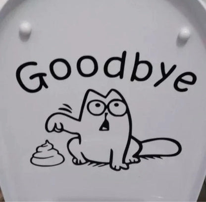 Funny Bathroom Vinyl Decal: Toilet Decor Sticker
