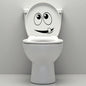 Funny Bathroom Vinyl Decal: Toilet Decor Sticker