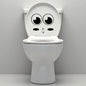 Funny Bathroom Vinyl Decal: Toilet Decor Sticker
