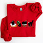 Funny Christmas Cats, Black Cat, Santa, Xmas Sweatshirt
