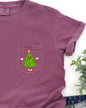 Funny Christmas Tree, Pocket, Santa, Snow, Winter, Xmas Pocket Tee Comfort Colors T-Shirt