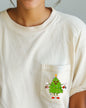 Funny Christmas Tree, Pocket, Santa, Snow, Winter, Xmas Pocket Tee Comfort Colors T-Shirt