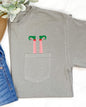 Funny Elf Legs, Pocket, Christmas, Santa, Winter, Snow, Xmas Pocket Tee Comfort Colors T-Shirt