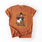 Funny Halloween Goose, Black Cat, Witch, Checkered, Comfort Colors T-Shirt