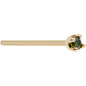 14k Yellow Gold 2mm Lab Grown Green Diamond Nose Ring