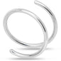 14k Solid White Gold Double Hoop Nose Spiral Nose Ring