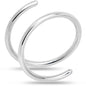 14k Solid White Gold Double Hoop Nose Spiral Nose Ring