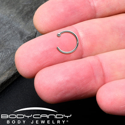 Real Platinum Nose Hoop - Hypoallergenic & Luxurious