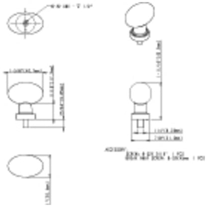 1-1/4" Overall Length Satin Nickel Football Glass Harlow Cabinet Knob