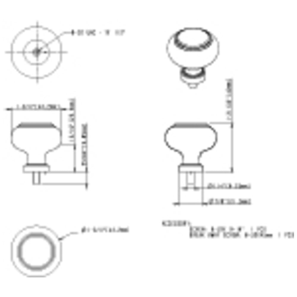 1-7/16" Diameter Satin Nickel Button Glass Harlow Cabinet Knob