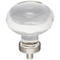1-7/16" Diameter Satin Nickel Button Glass Harlow Cabinet Knob
