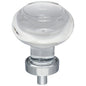 1-7/16" Diameter Satin Nickel Button Glass Harlow Cabinet Knob