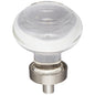 1-7/16" Diameter Satin Nickel Button Glass Harlow Cabinet Knob