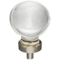 1-1/16" Diameter Satin Nickel Sphere Glass Harlow Cabinet Knob