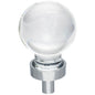 1-1/16" Diameter Satin Nickel Sphere Glass Harlow Cabinet Knob