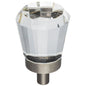 1" Overall Length Satin Nickel Faceted Glass Harlow Cabinet Knob