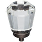 1" Overall Length Satin Nickel Faceted Glass Harlow Cabinet Knob