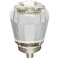 1" Overall Length Satin Nickel Faceted Glass Harlow Cabinet Knob