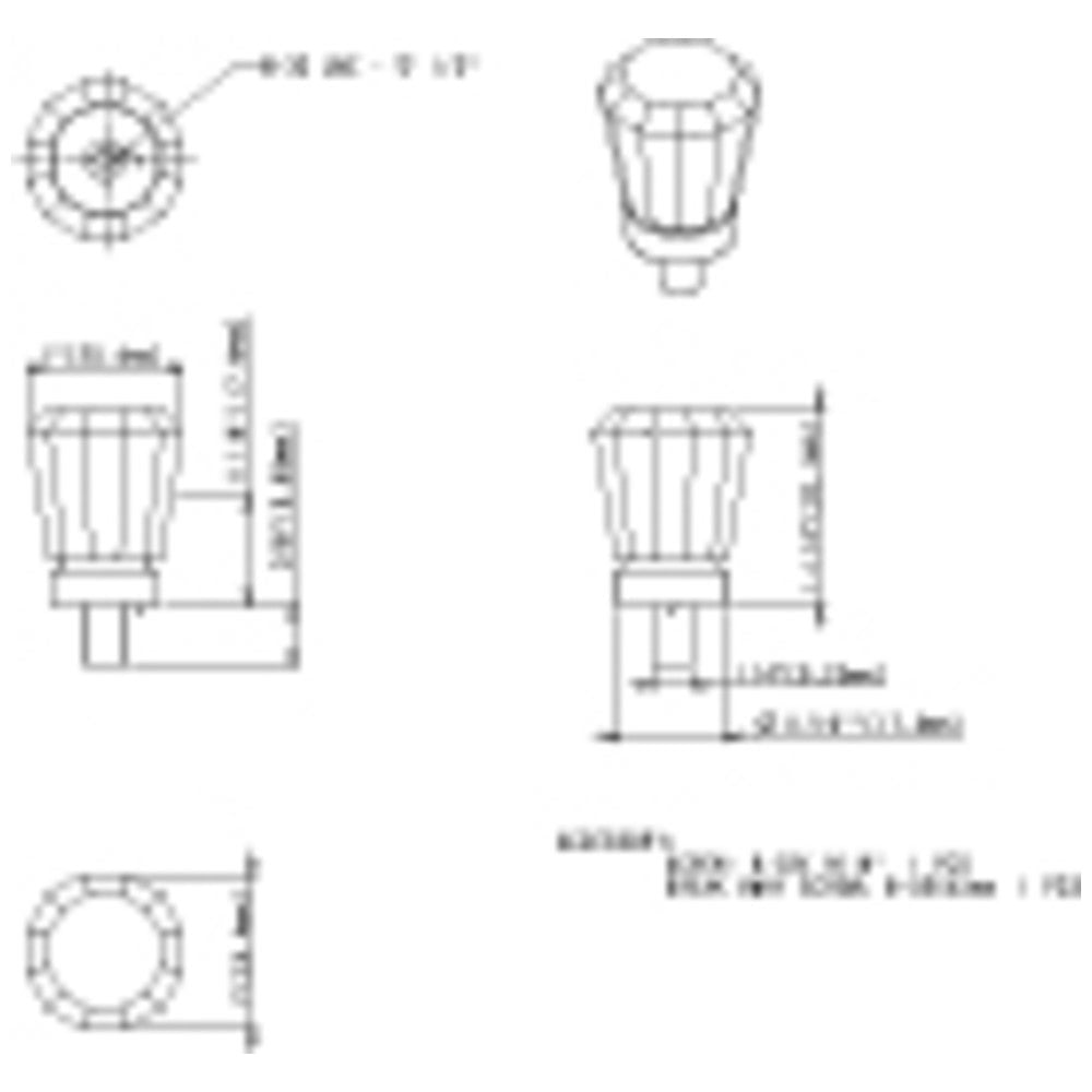 1" Overall Length Satin Nickel Faceted Glass Harlow Cabinet Knob