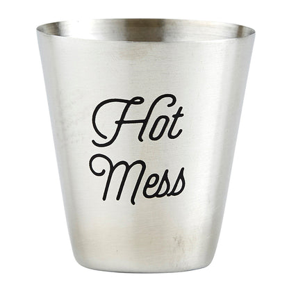 Set of 4 Personality Stainless Steel Shot Cups | Set of 4 Shot Glasses